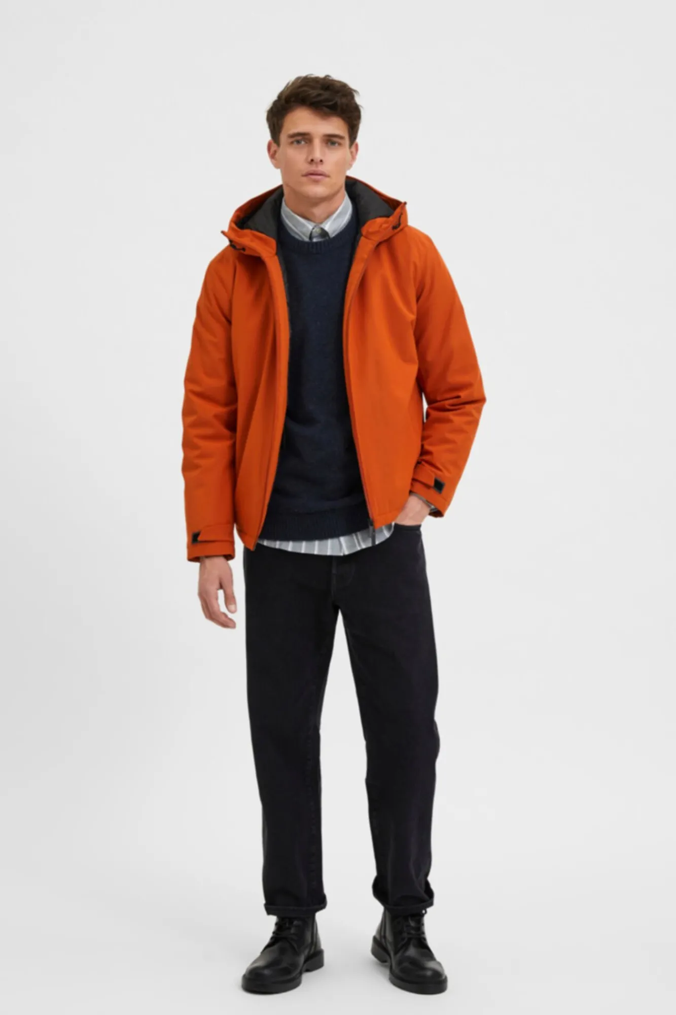 Abrigo Acolchado Con Capucha^Selected Cheap