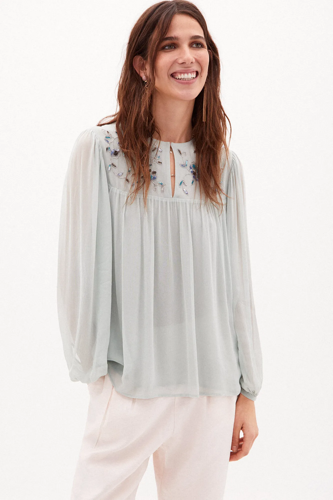 Aina Blusa Bordada Con Abalorios^Hoss Intropia Flash Sale