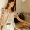 Amelie Top De Algodon Bordado^Hoss Intropia Online