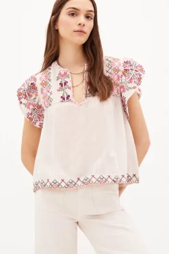 Amelie Top De Algodon Bordado^Hoss Intropia Online