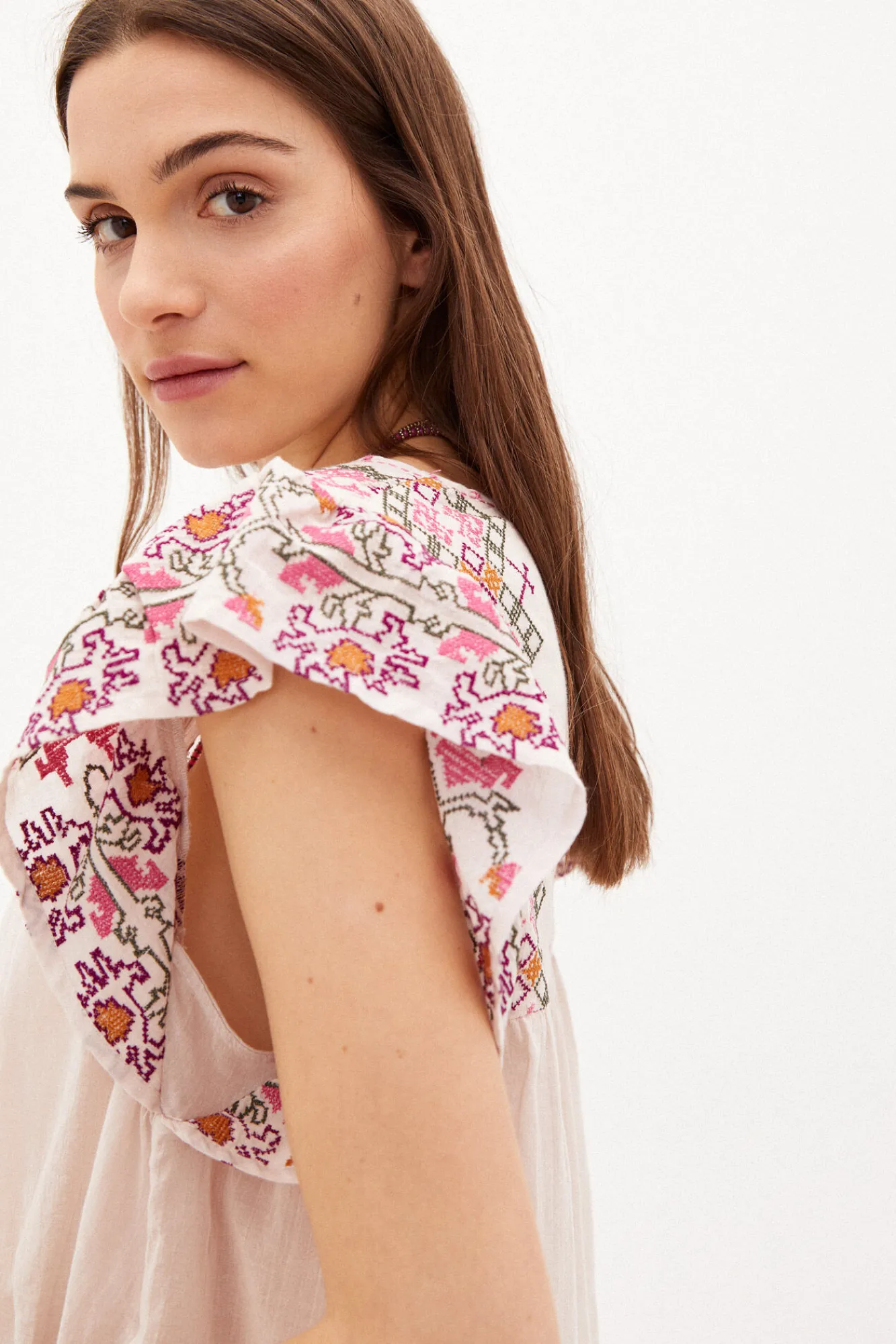 Amelie Top De Algodon Bordado^Hoss Intropia Online
