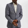 Americana Slim Fit De Cuadros Con Bolsillos^Selected Clearance