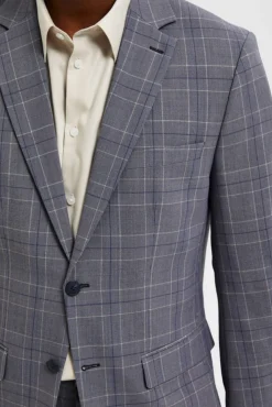 Americana Slim Fit De Cuadros Con Bolsillos^Selected Clearance