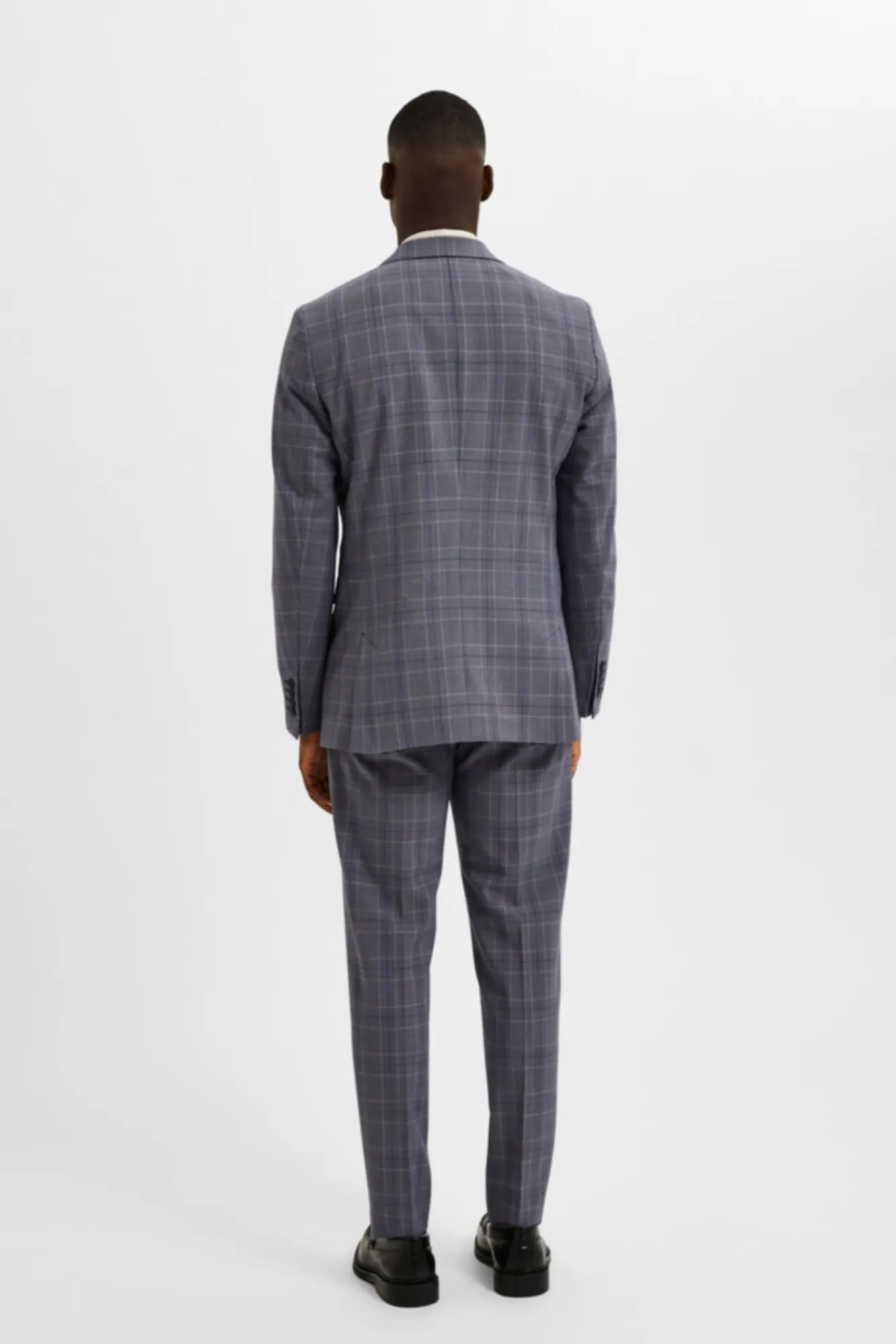 Americana Slim Fit De Cuadros Con Bolsillos^Selected Clearance