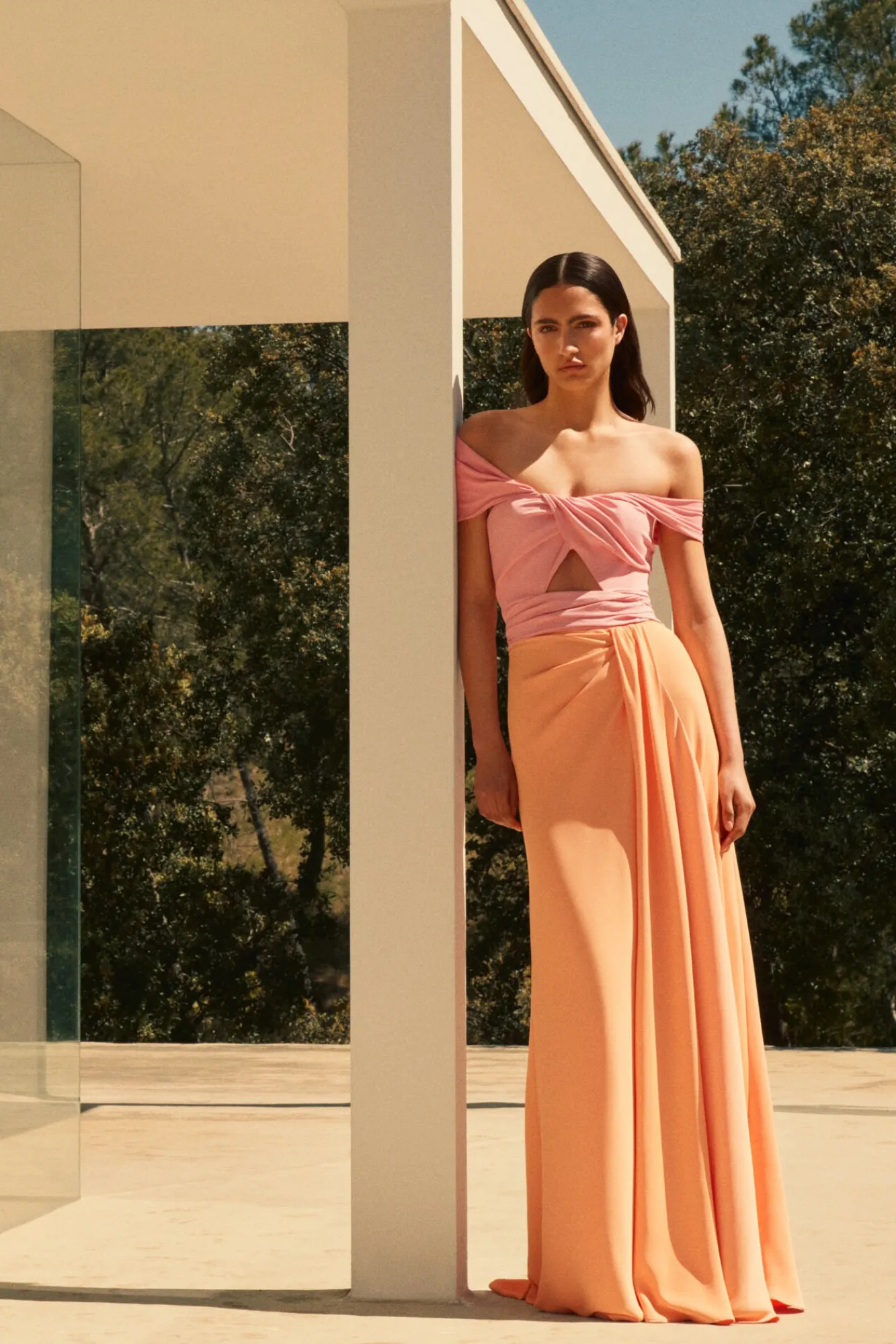 Anita. Vestido Off Shoulder Bicolor^TFP by Tamara Falco Online