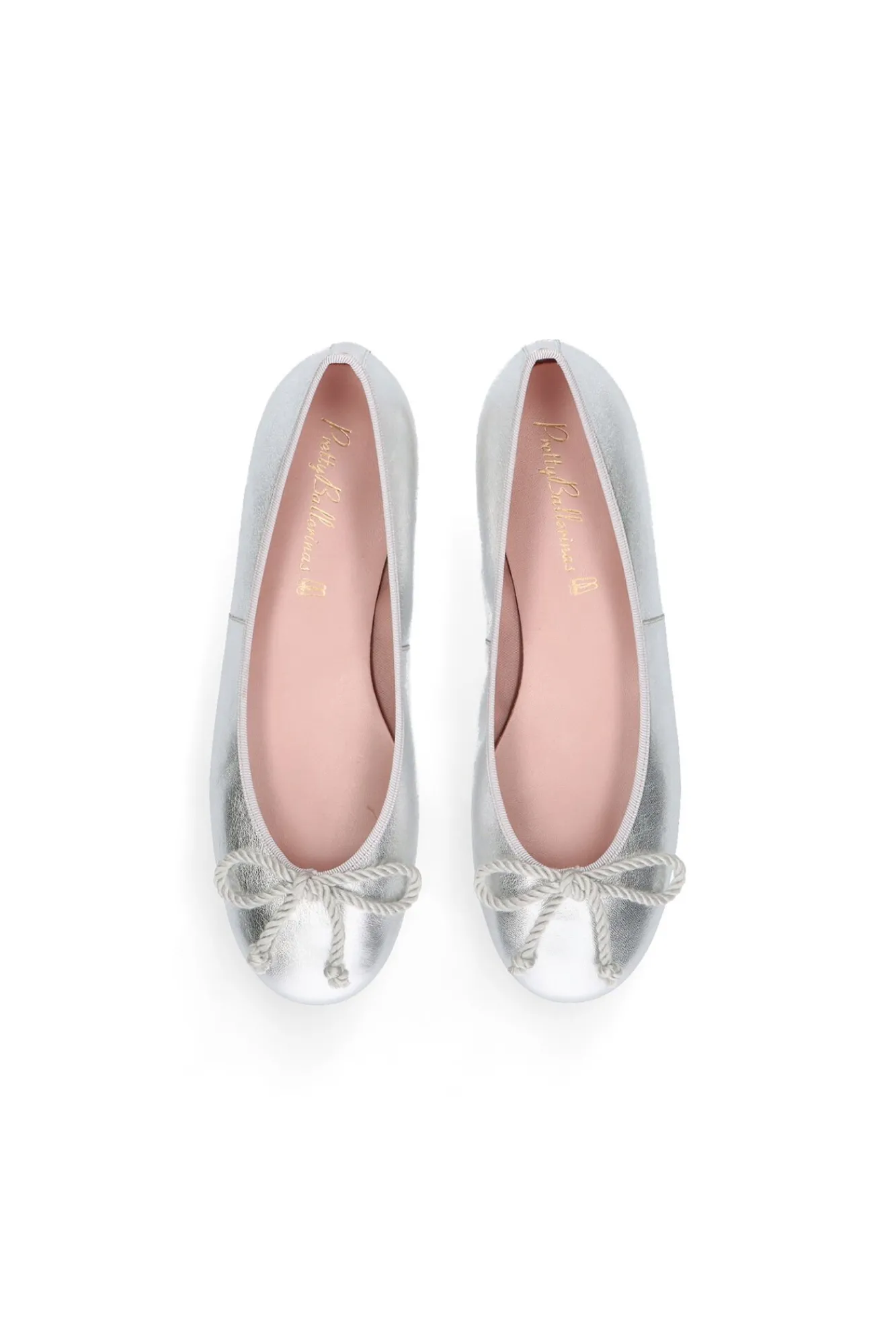 Bailarina Rosario En Napa Plateada^Pretty Ballerinas Shop