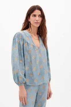 Bela Blusa Fluida Con Lurex^Hoss Intropia Sale