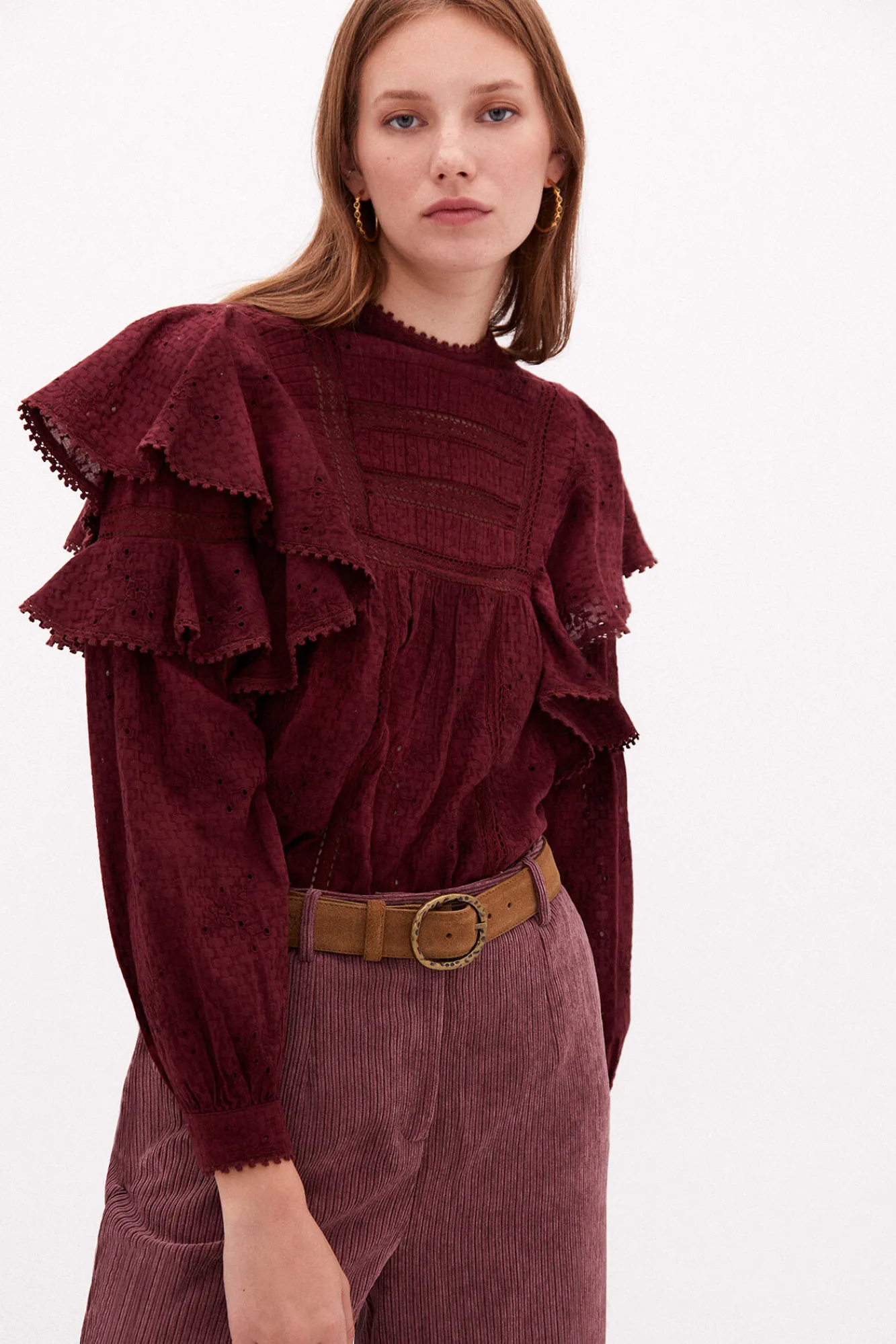 Bella Blusa Romantica En Algodon^Hoss Intropia Cheap