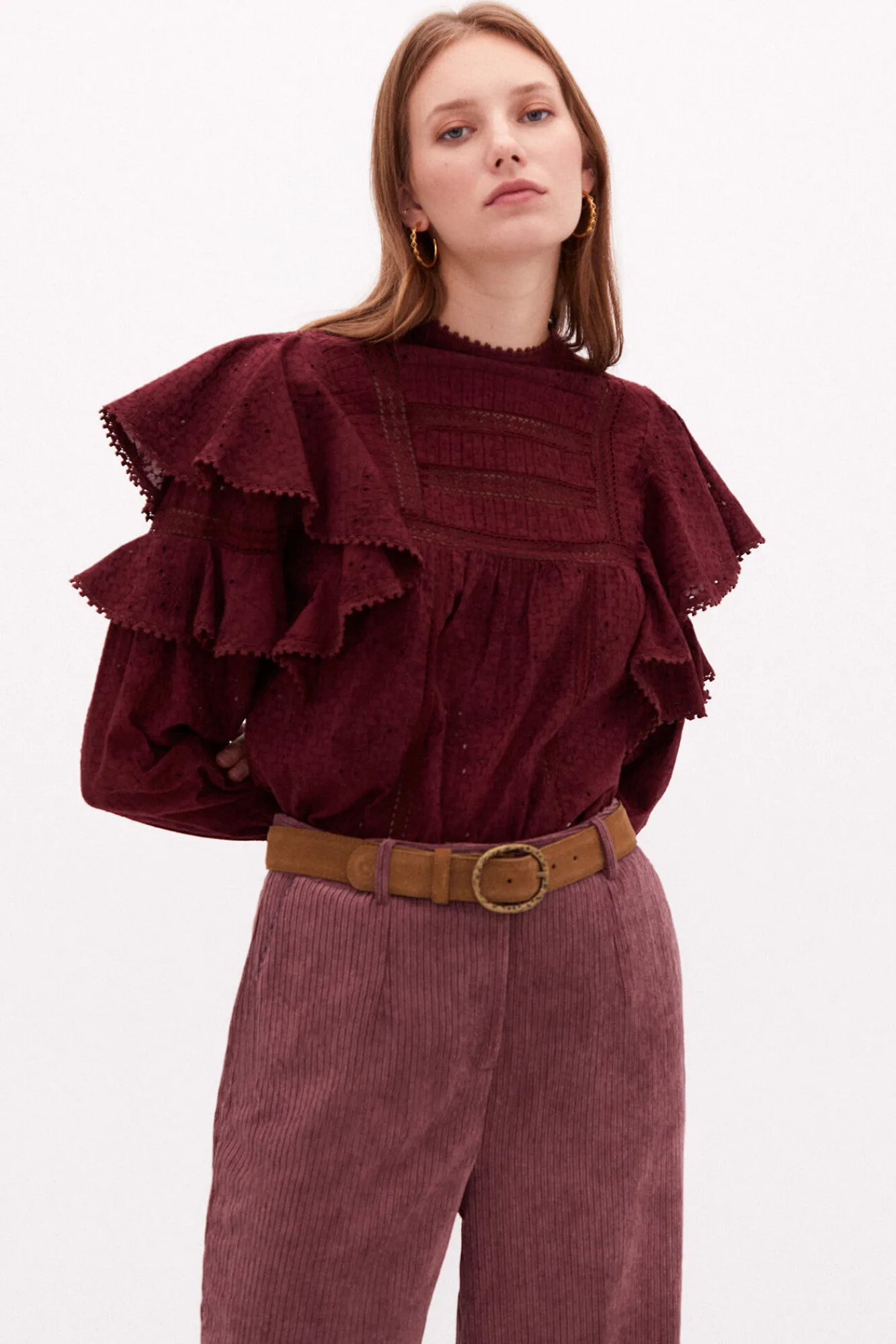 Bella Blusa Romantica En Algodon^Hoss Intropia Cheap