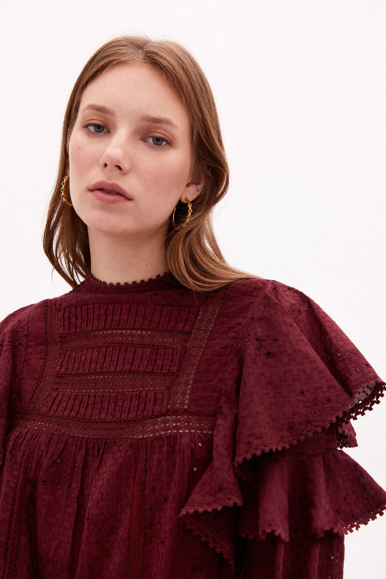 Bella Blusa Romantica En Algodon^Hoss Intropia Cheap