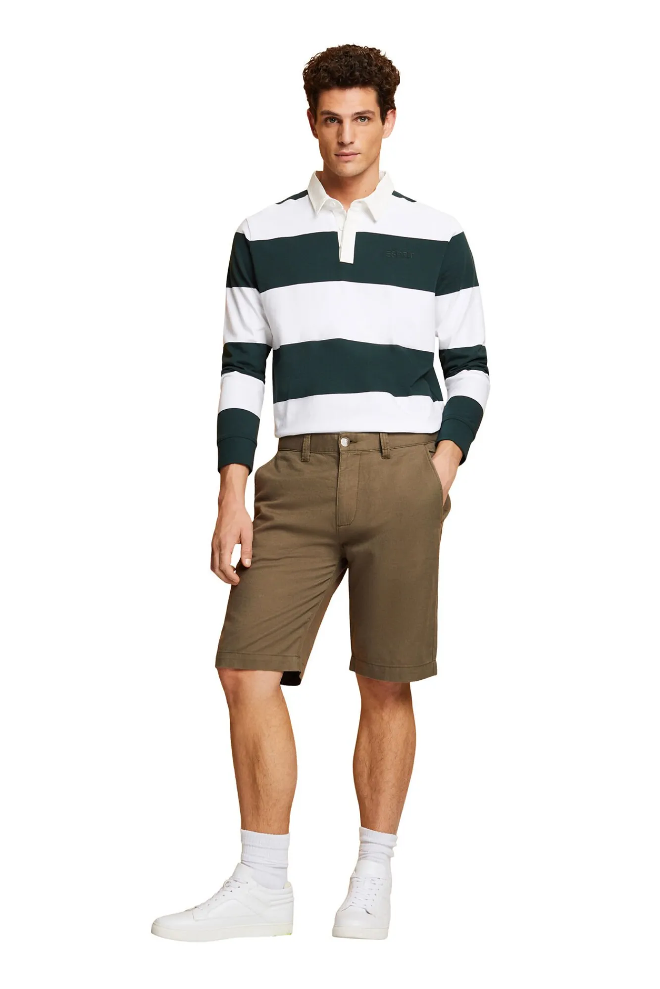Bermuda Lisa Regular Fit Con Lino^Esprit Hot