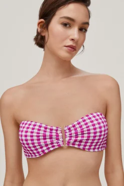 Bikini Top Bandeau En Tejido Vichy^Pedro del Hierro Clearance