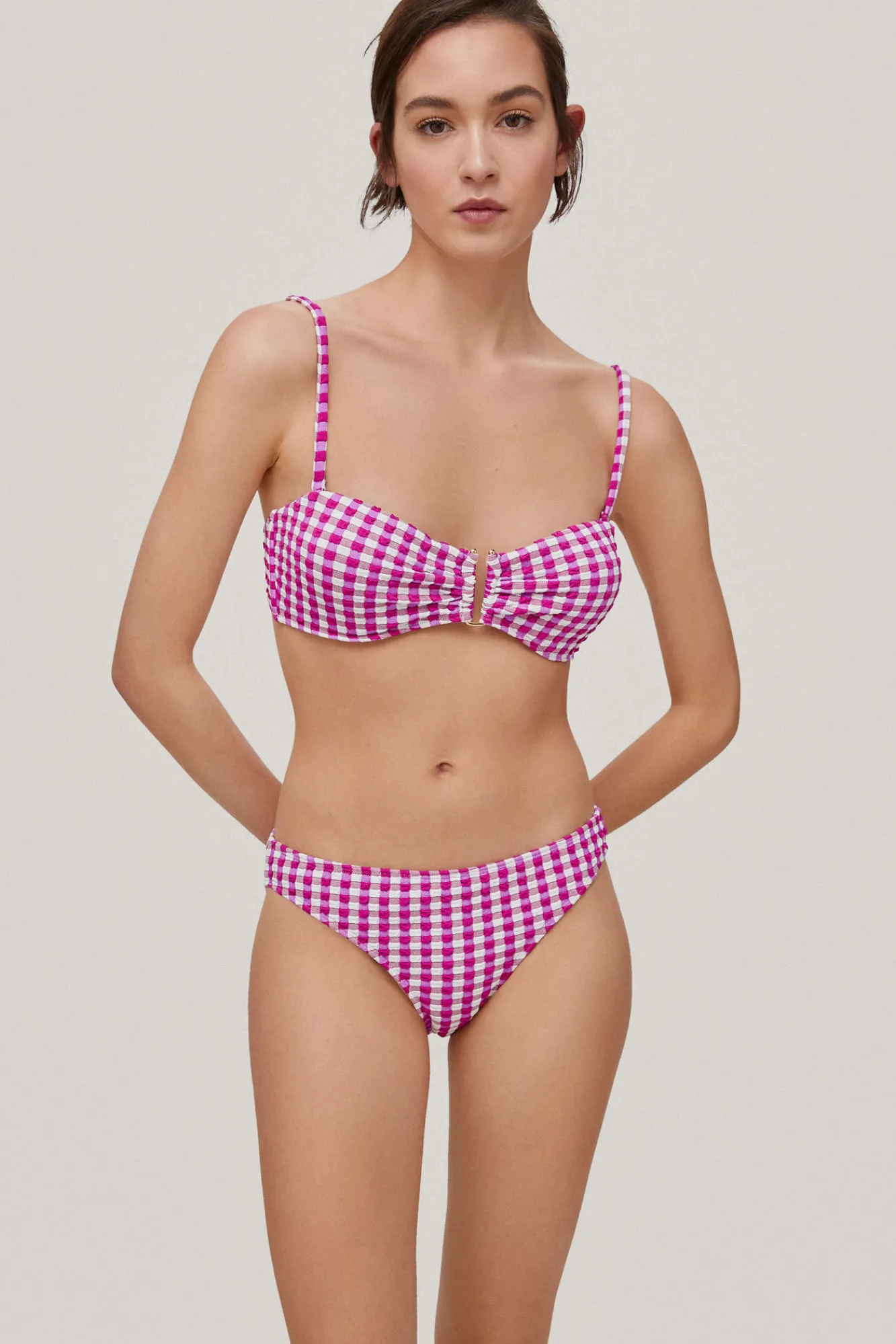 Bikini Top Bandeau En Tejido Vichy^Pedro del Hierro Clearance