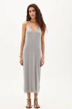 Blanca Vestido De Punto Midi^Hoss Intropia Store