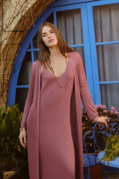 Blanca Vestido De Punto Midi^Hoss Intropia Best Sale