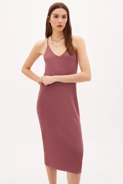 Blanca Vestido De Punto Midi^Hoss Intropia Best Sale