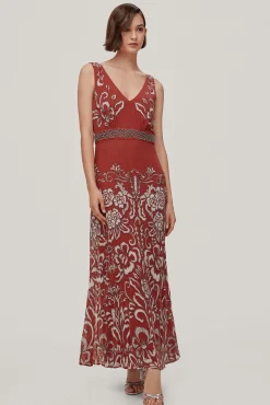 Blanca. Vestido Estampado Con Pedreria^TFP by Tamara Falco Online