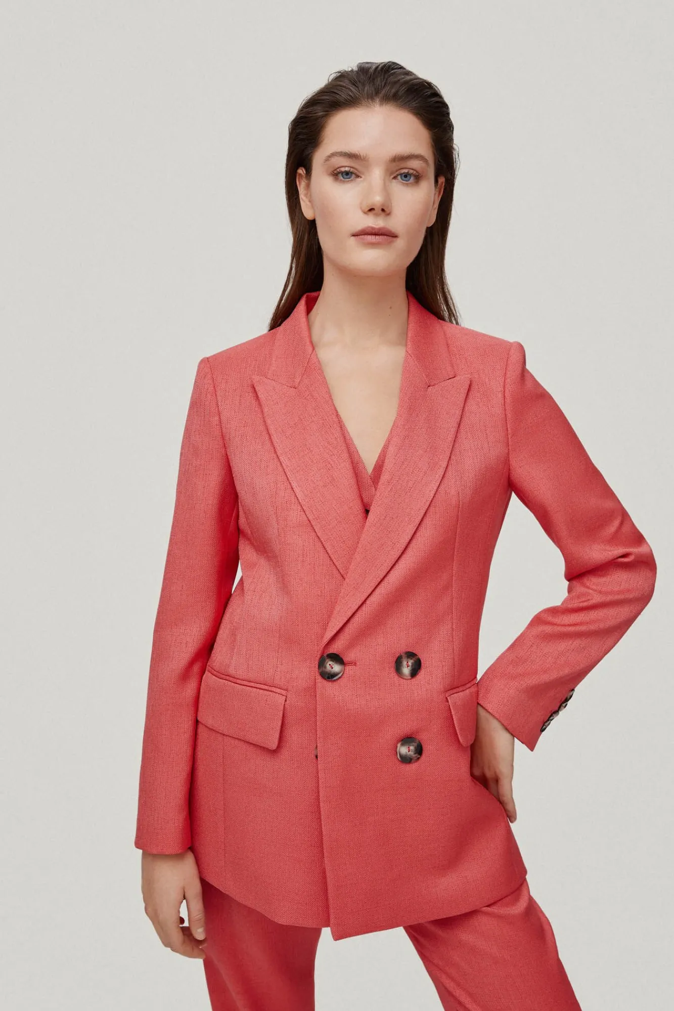Blazer Cruzada Botones A Contraste.^Pedro del Hierro Hot