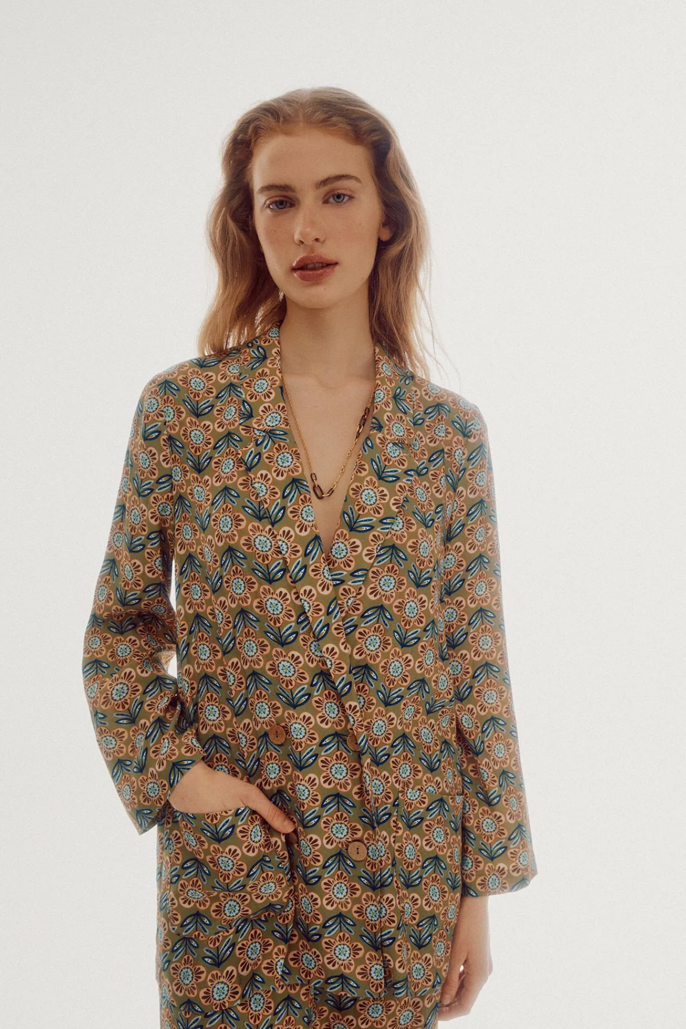 Blazer Fluida Estampada^Slowlove Hot