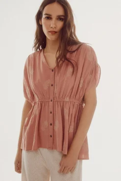 Blusa Bordada A Contraste^Slowlove Fashion