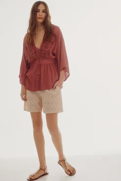 Blusa Bordada Abalorios^Slowlove Outlet
