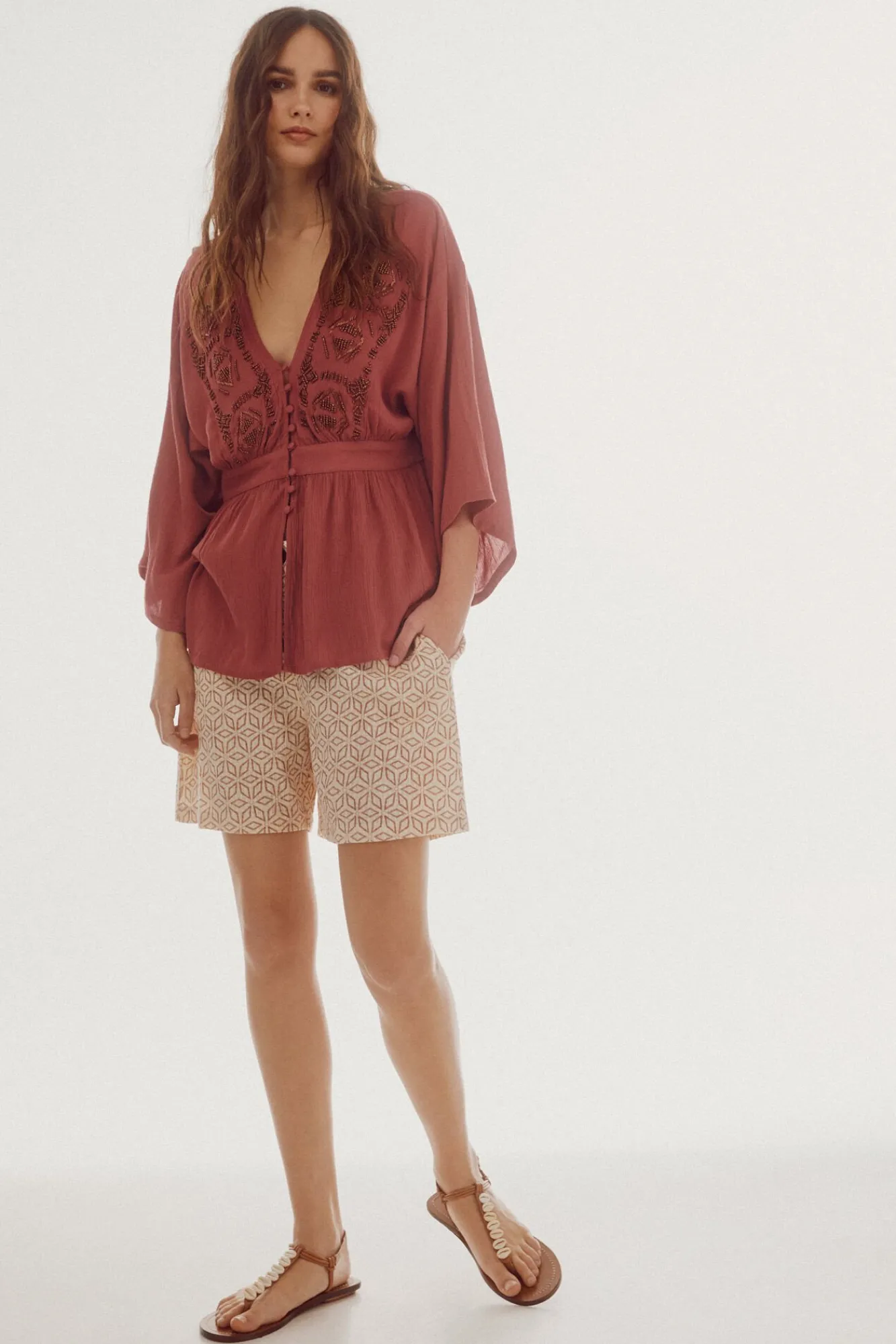 Blusa Bordada Abalorios^Slowlove Outlet