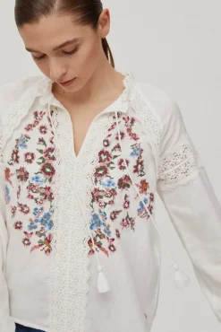 Blusa Bordada Punto De Cruz^Pedro del Hierro Online