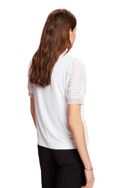 Blusa Bordada Viscosa Cuello Perkins^Esprit Best