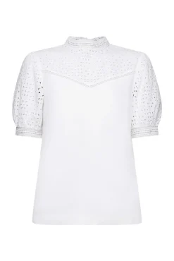 Blusa Bordada Viscosa Cuello Perkins^Esprit Best