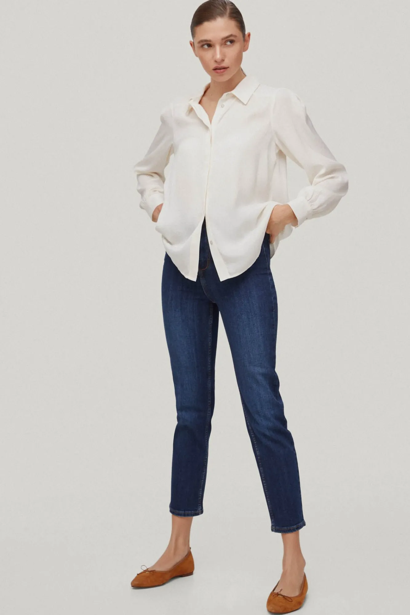 Blusa Camisera Satinada^Pedro del Hierro Online