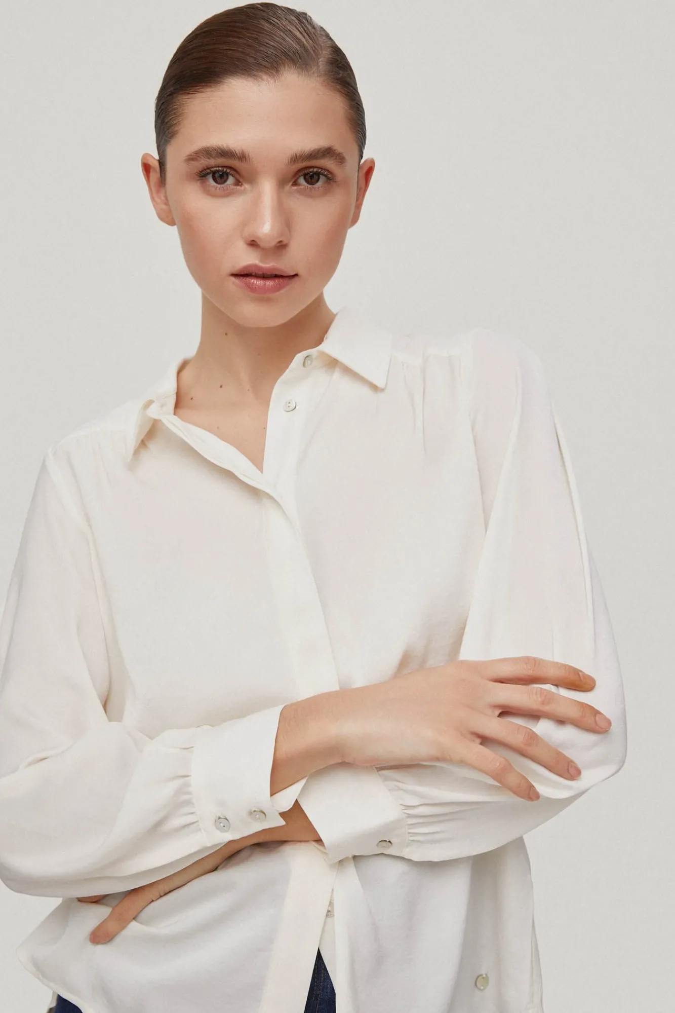 Blusa Camisera Satinada^Pedro del Hierro Online