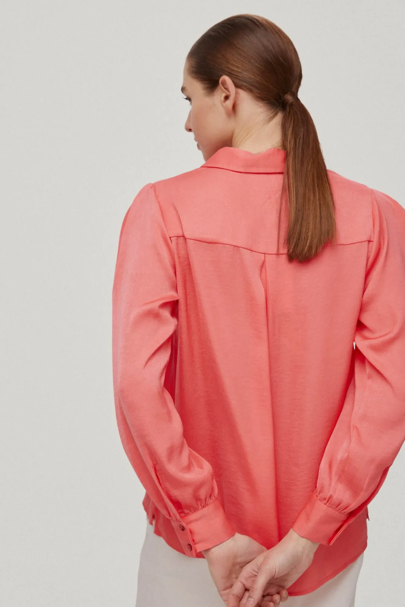 Blusa Camisera Satinada^Pedro del Hierro Fashion