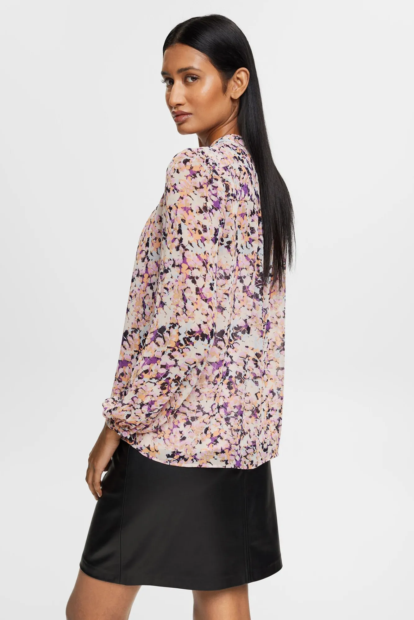 Blusa Chiffon Estampado Floral^Esprit Clearance