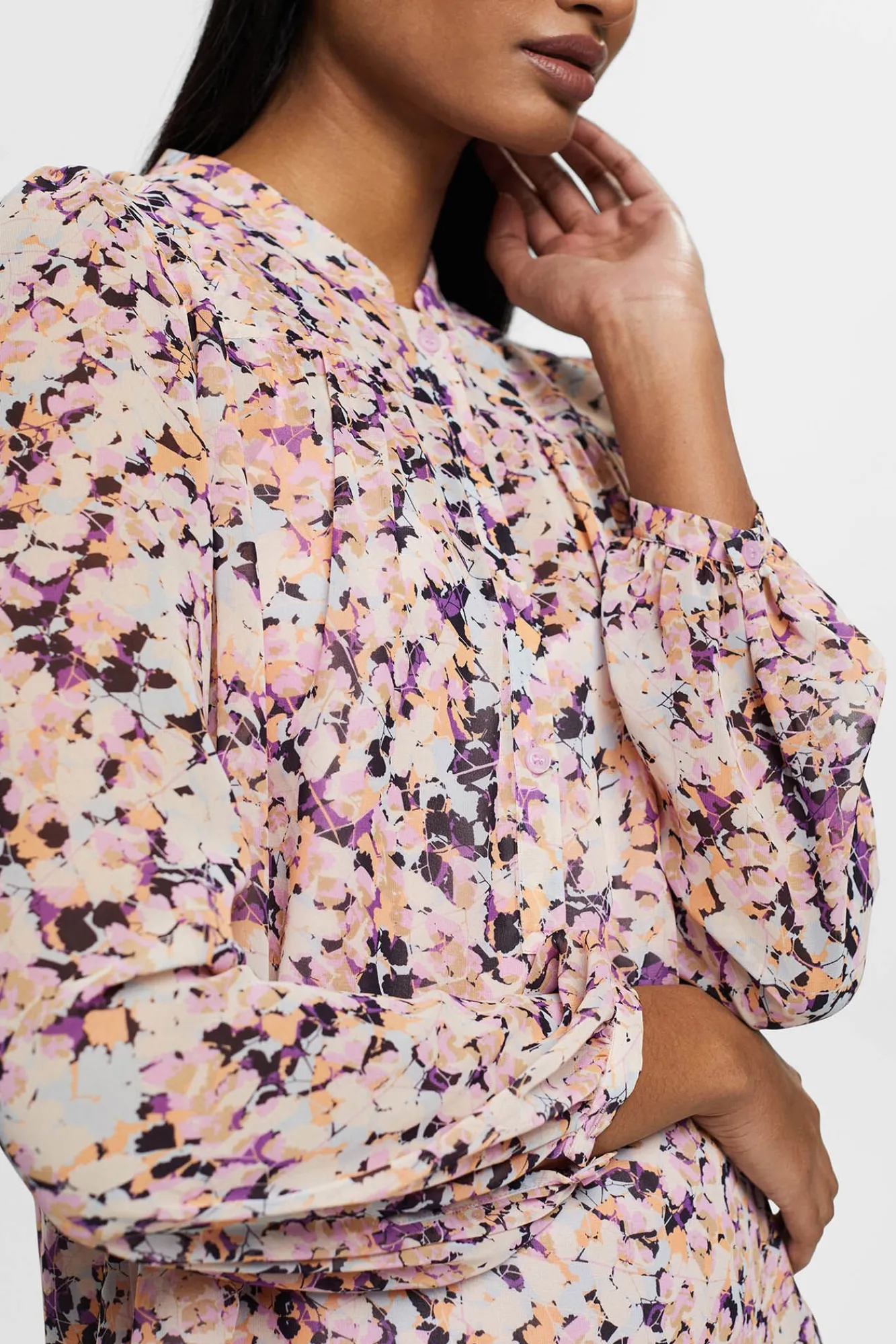Blusa Chiffon Estampado Floral^Esprit Clearance