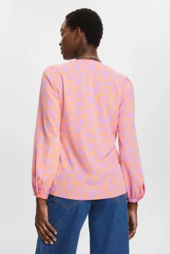Blusa Corte Recto Estampado Allover^Esprit Clearance