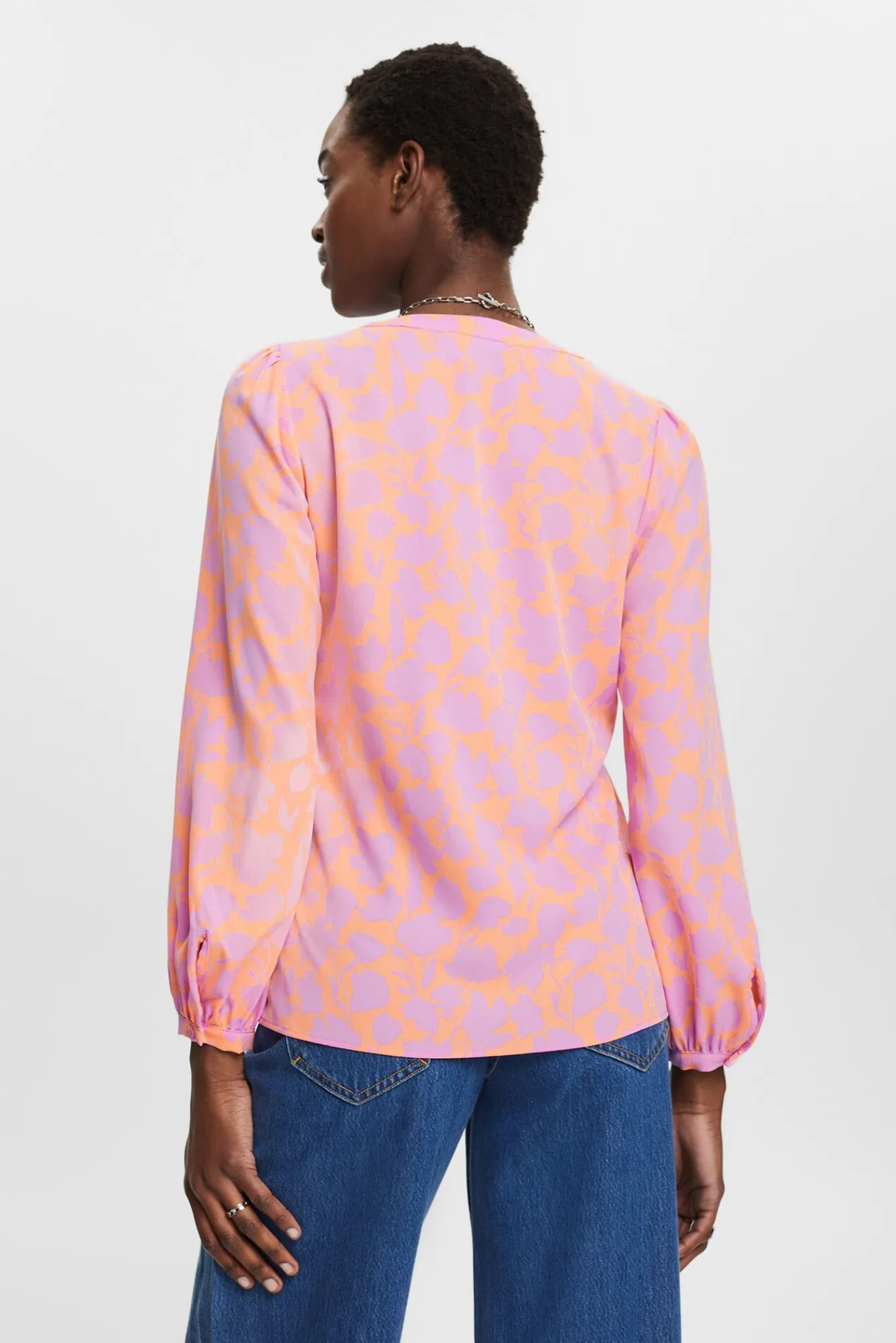 Blusa Corte Recto Estampado Allover^Esprit Clearance
