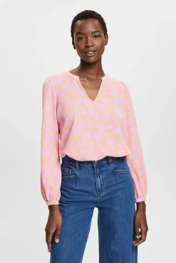 Blusa Corte Recto Estampado Allover^Esprit Clearance