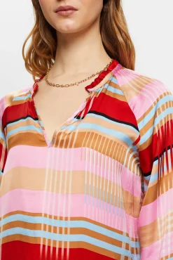 Blusa Cuadros Satinada Viscosa^Esprit Discount