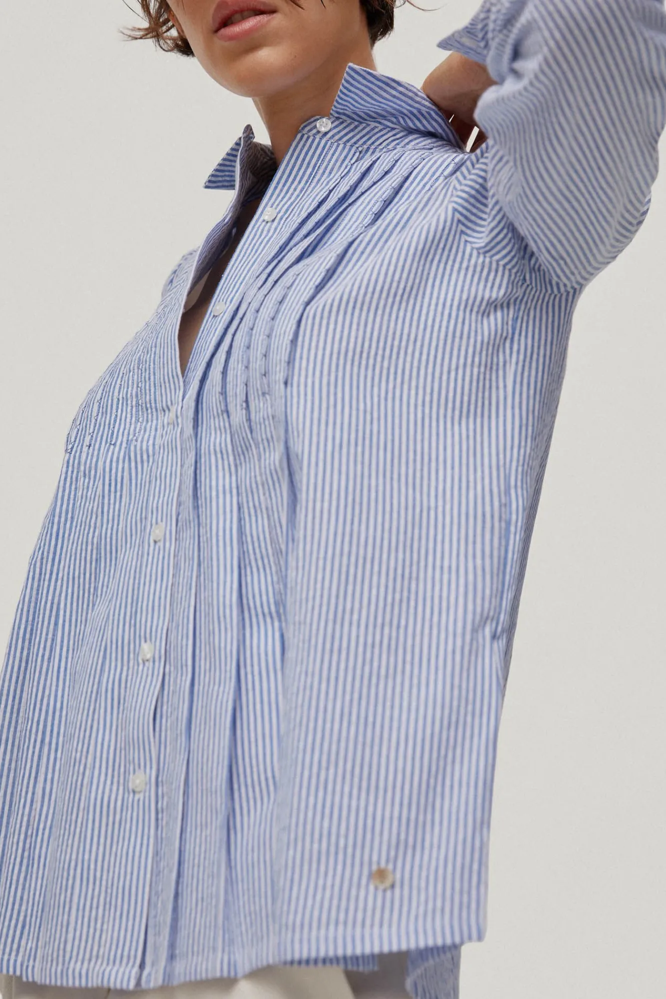 Blusa De Algodon Con Raya Tejida^Pedro del Hierro Fashion