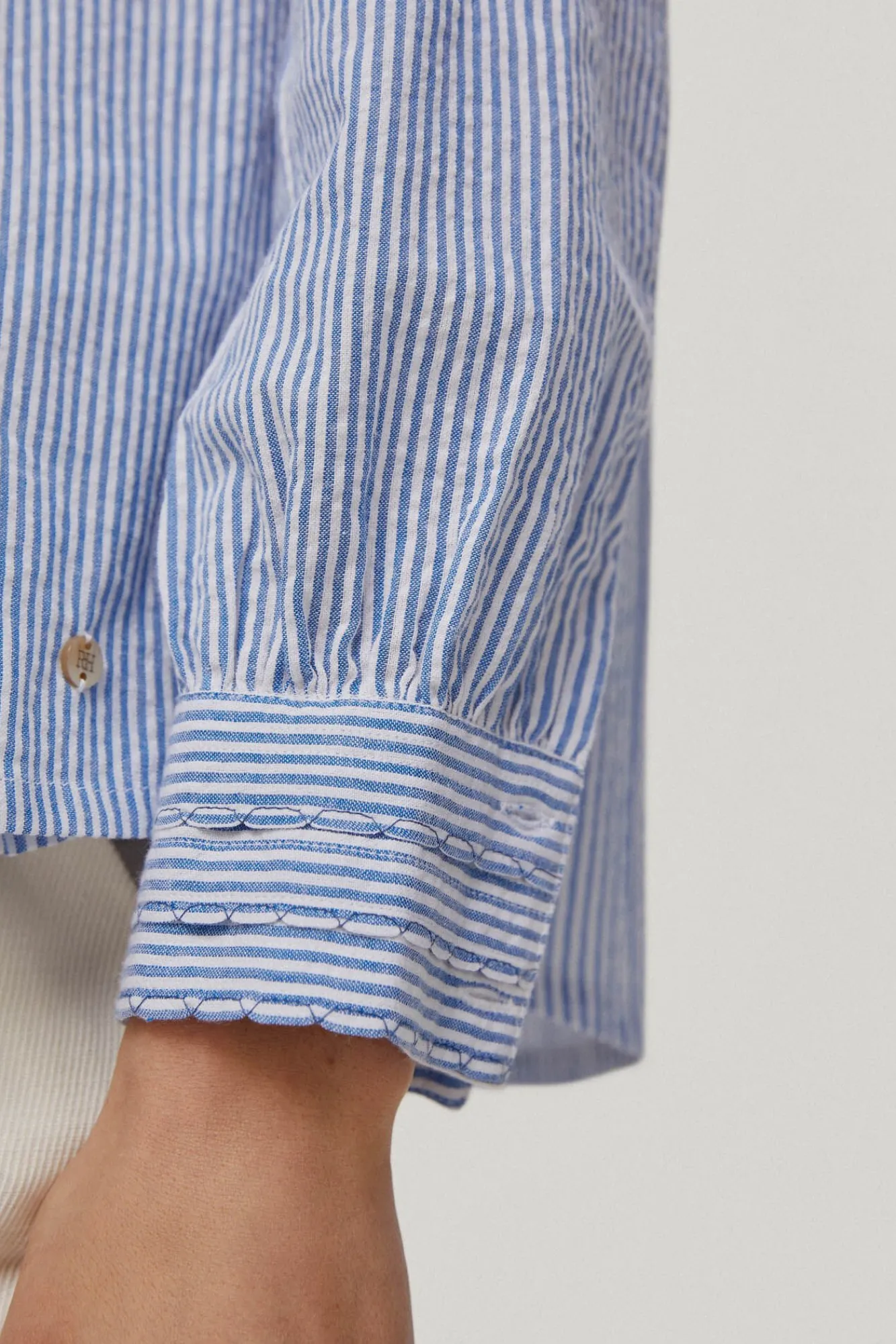 Blusa De Algodon Con Raya Tejida^Pedro del Hierro Fashion