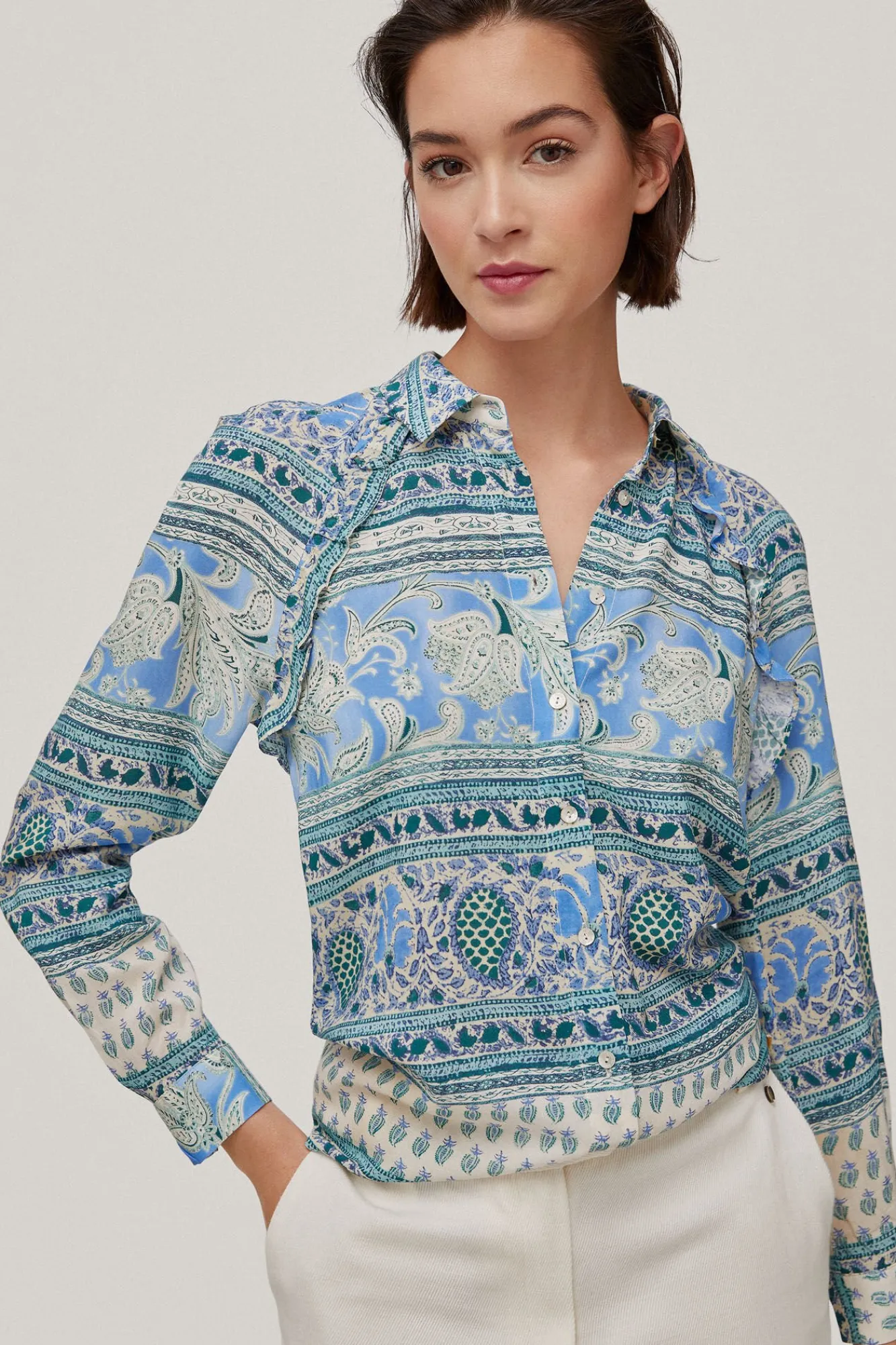 Blusa En Viscosa Estampada^Pedro del Hierro Clearance