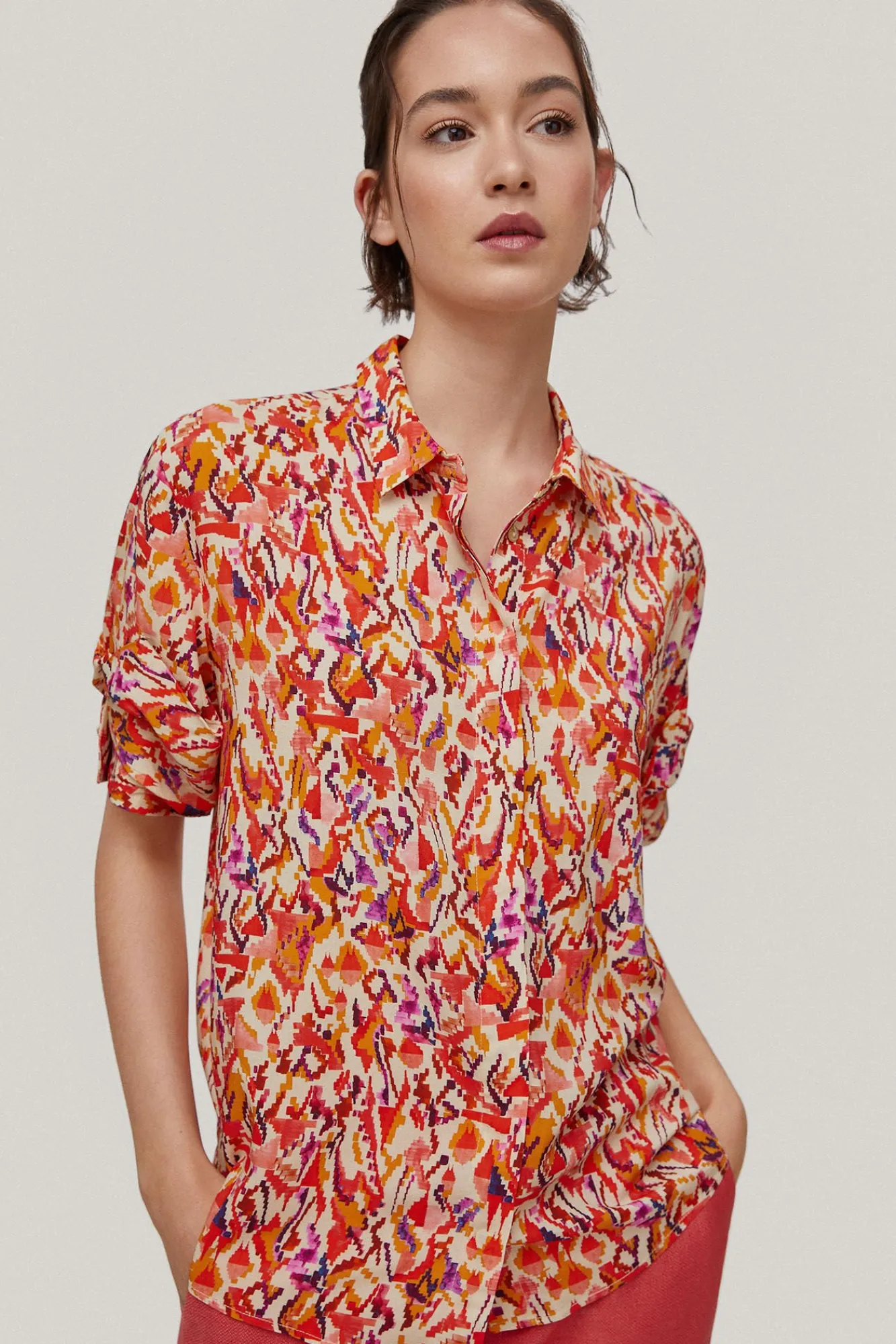 Blusa Estampada Detalle En Puno^Pedro del Hierro Cheap
