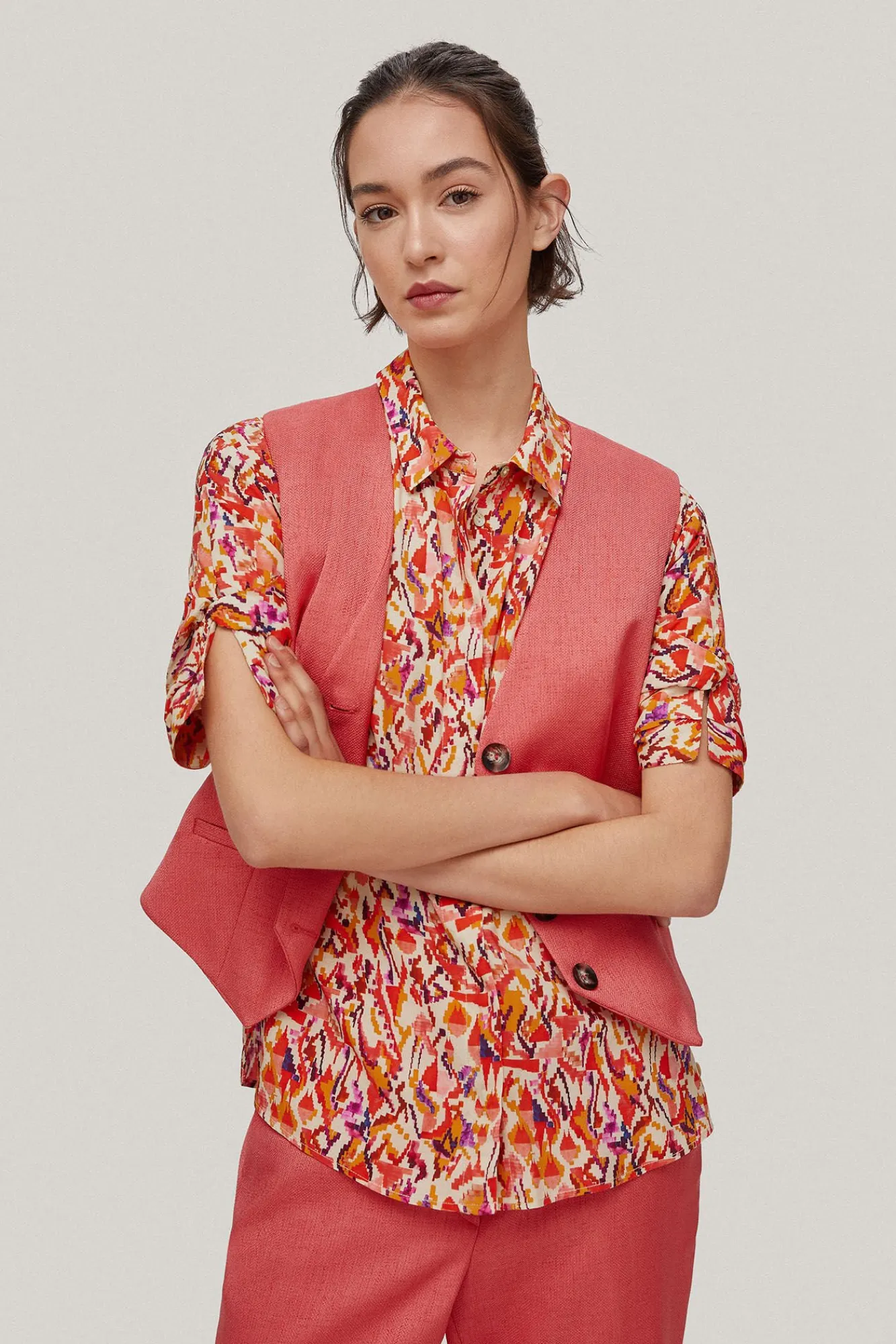 Blusa Estampada Detalle En Puno^Pedro del Hierro Cheap
