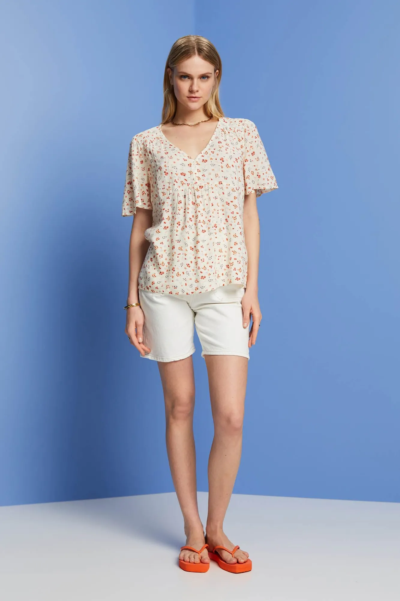 Blusa Estampado Floral Con Algodon^Esprit Fashion