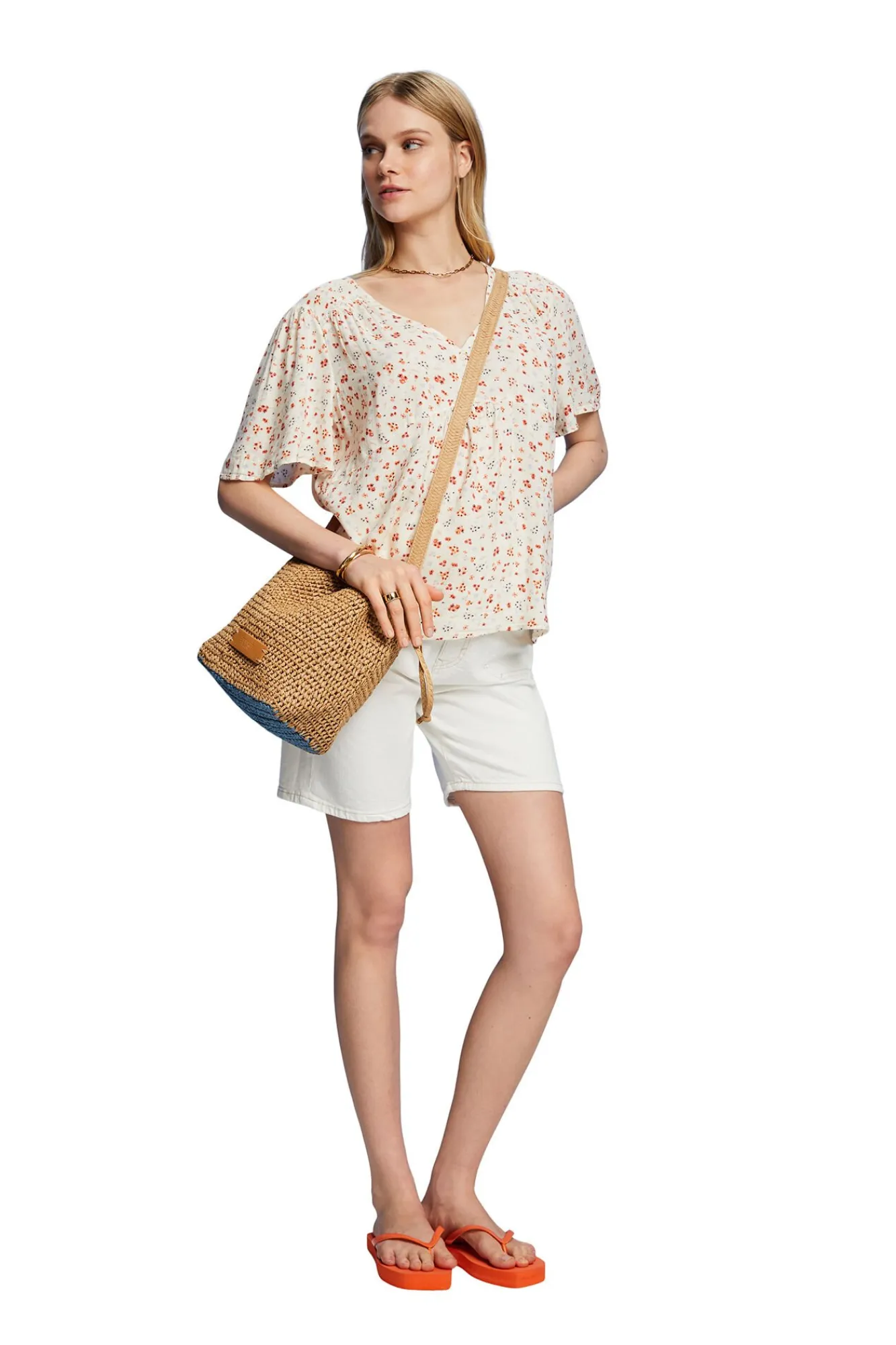 Blusa Estampado Floral Con Algodon^Esprit Fashion