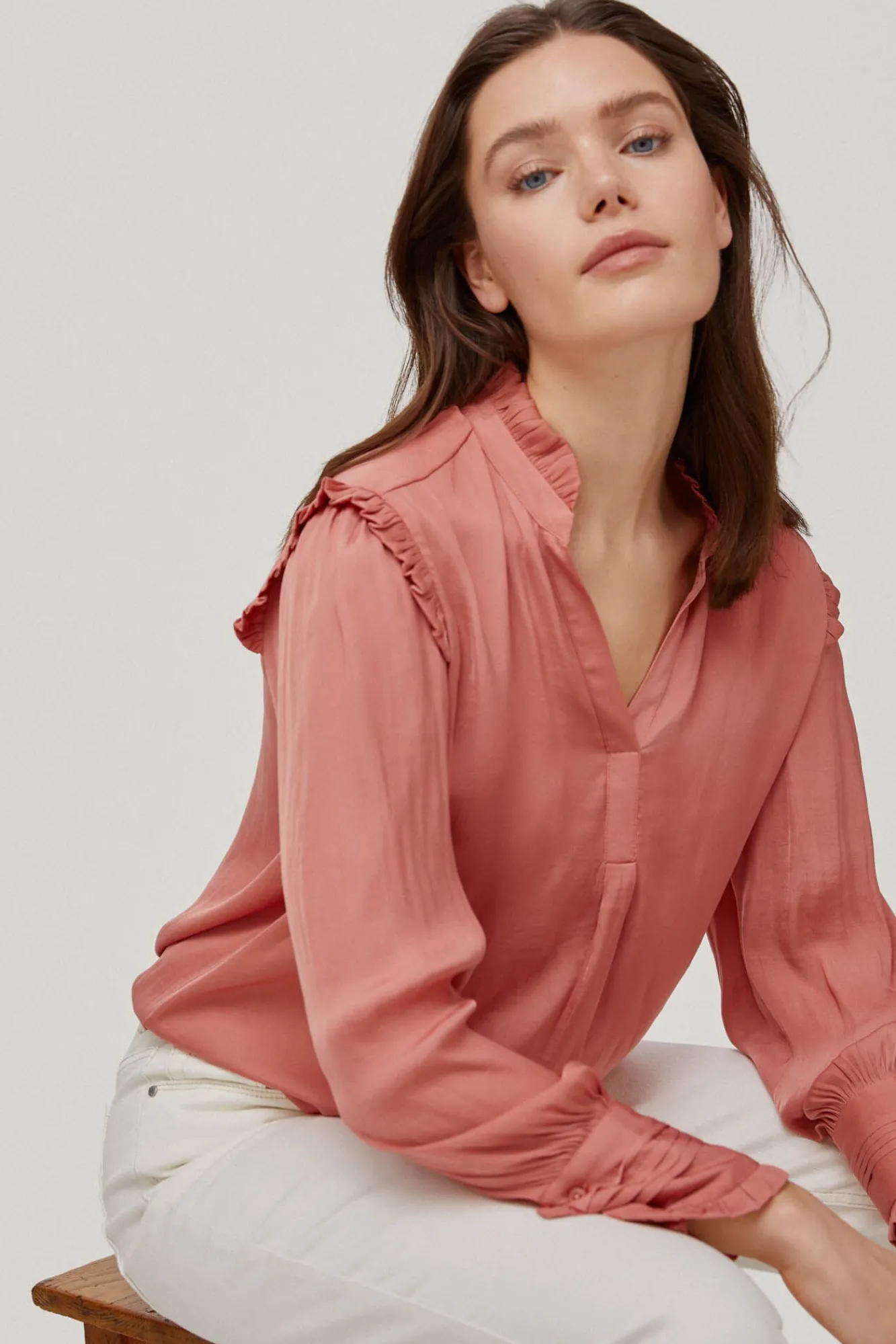 Blusa Fluida Con Volantes^Pedro del Hierro Best Sale