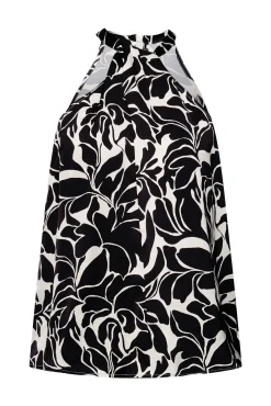 Blusa Holgada Estampada Cuello Halter^Esprit Discount