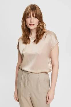 Blusa Lisa Viscosa Satinada^Esprit Discount