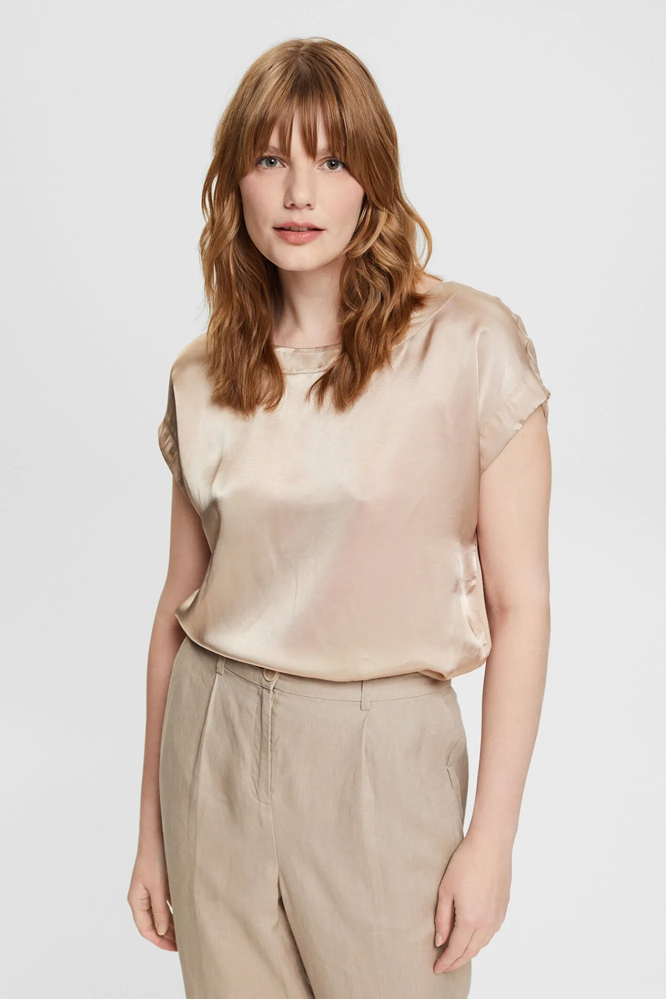 Blusa Lisa Viscosa Satinada^Esprit Discount