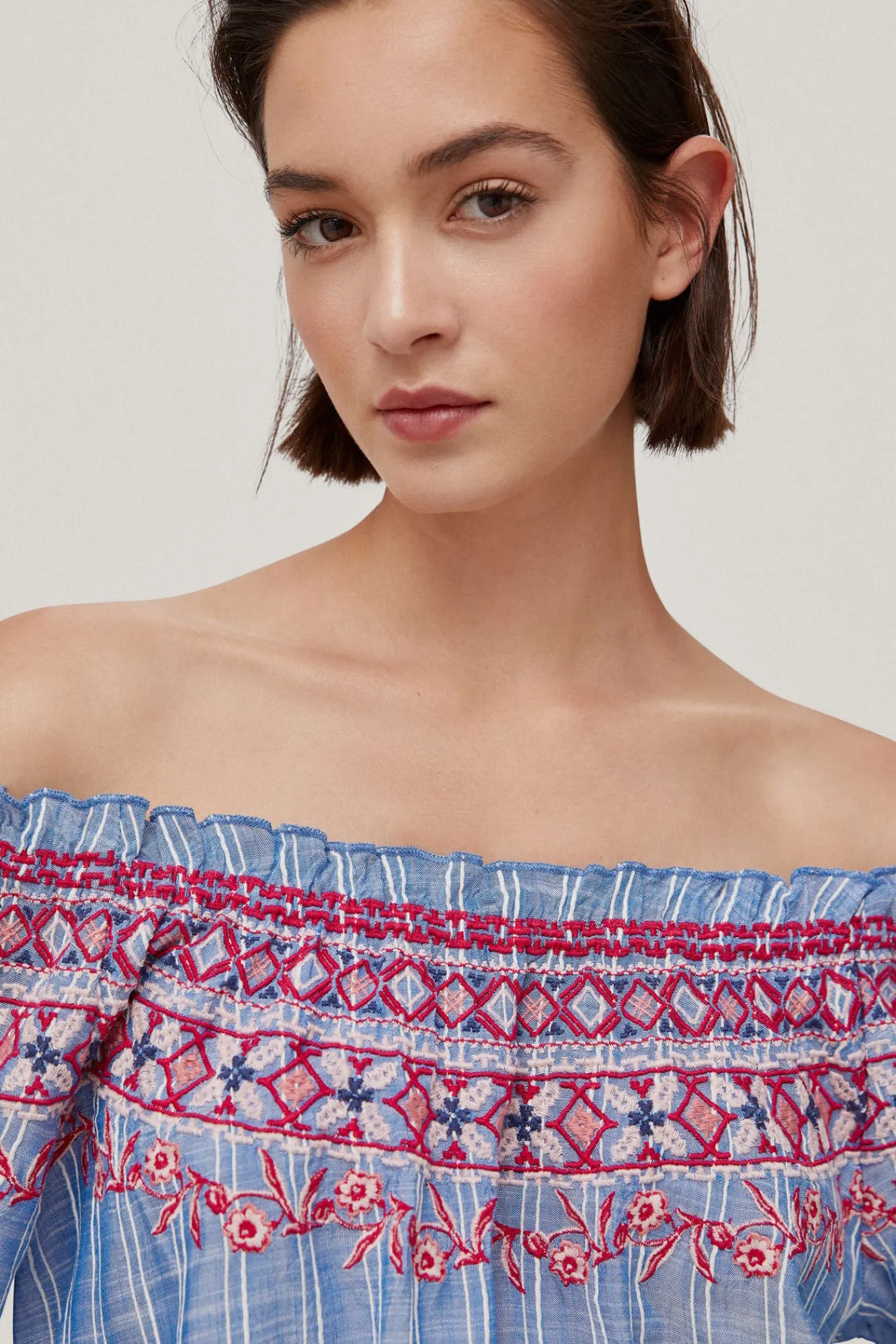 Blusa Off Shoulders Bordados^Pedro del Hierro Best Sale